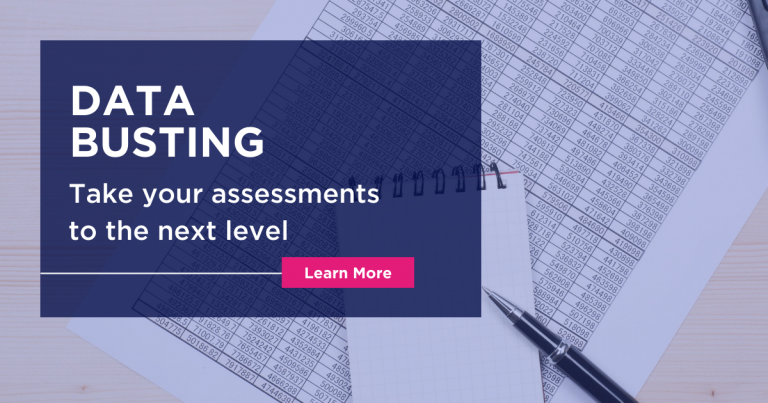 Image of blog cover, the text says: Data Busting, Take your assessments to the next level, learn more - VNET Education CIC