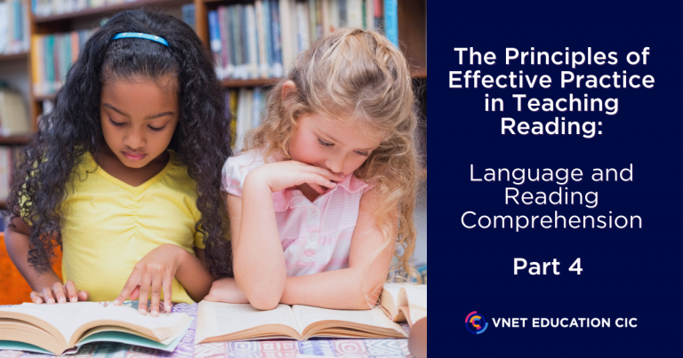 The Principles of Effective Practice in Teaching Reading: Addressing barriers in Early Reading  – Part 4