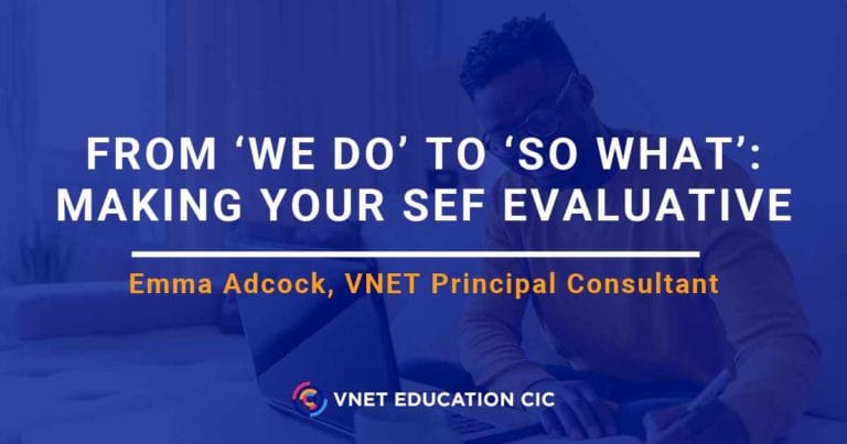 From “We Do” to “So What”: Making Your SEF Evaluative
